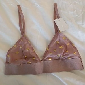 🍃 3/$30 // Out From Under dusty rose hearts bra